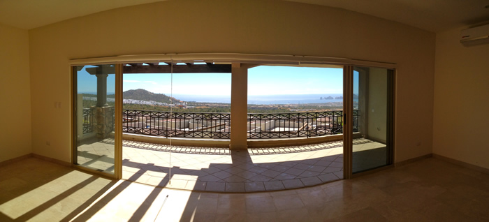 Sliding doors and ocean view